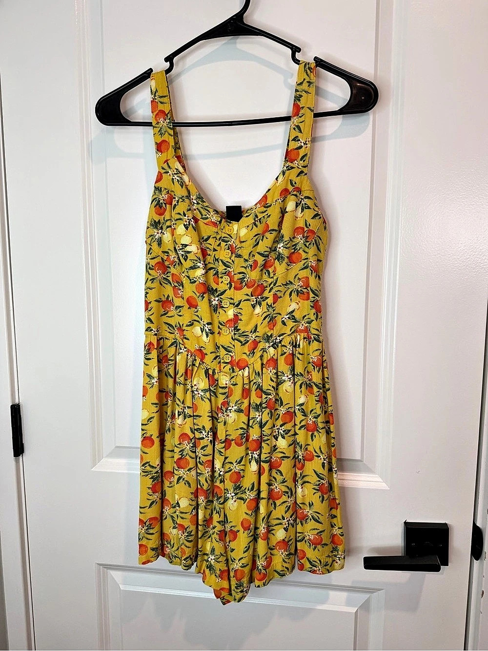 Wild Fable Floral Mini Romper in Yellow Size Small
